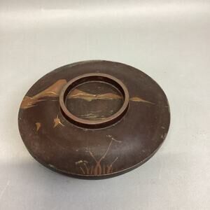 Vintage Decorative Mountains Wooden Covered Bowl